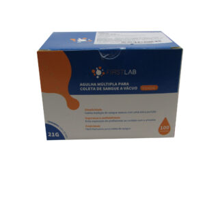 AGULHA COLETA SANGUE A VACUO DESC 25X08 (Caixa com 100un)